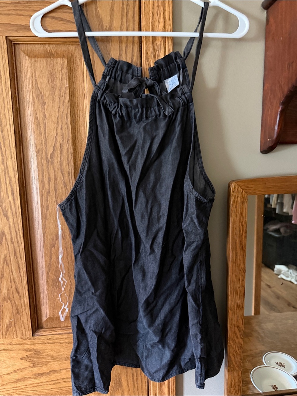 Time and Tru Black Halter-Style Camisole